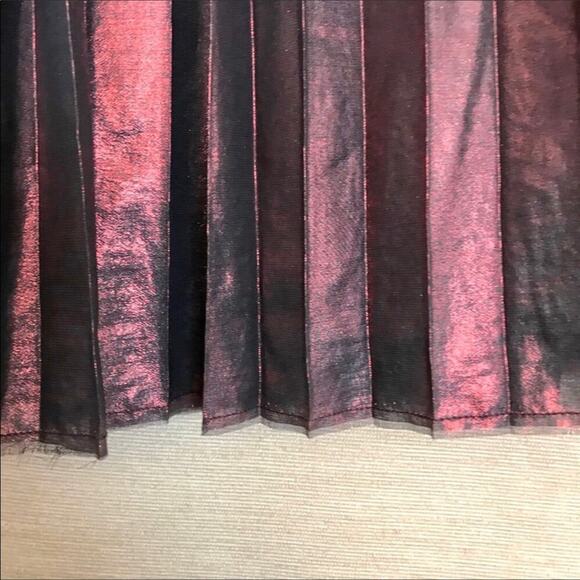 Isabel Marant NWT Circle Skirt Pleated Metallic Red Copper Mini Copper Runway - Picture 7 of 11